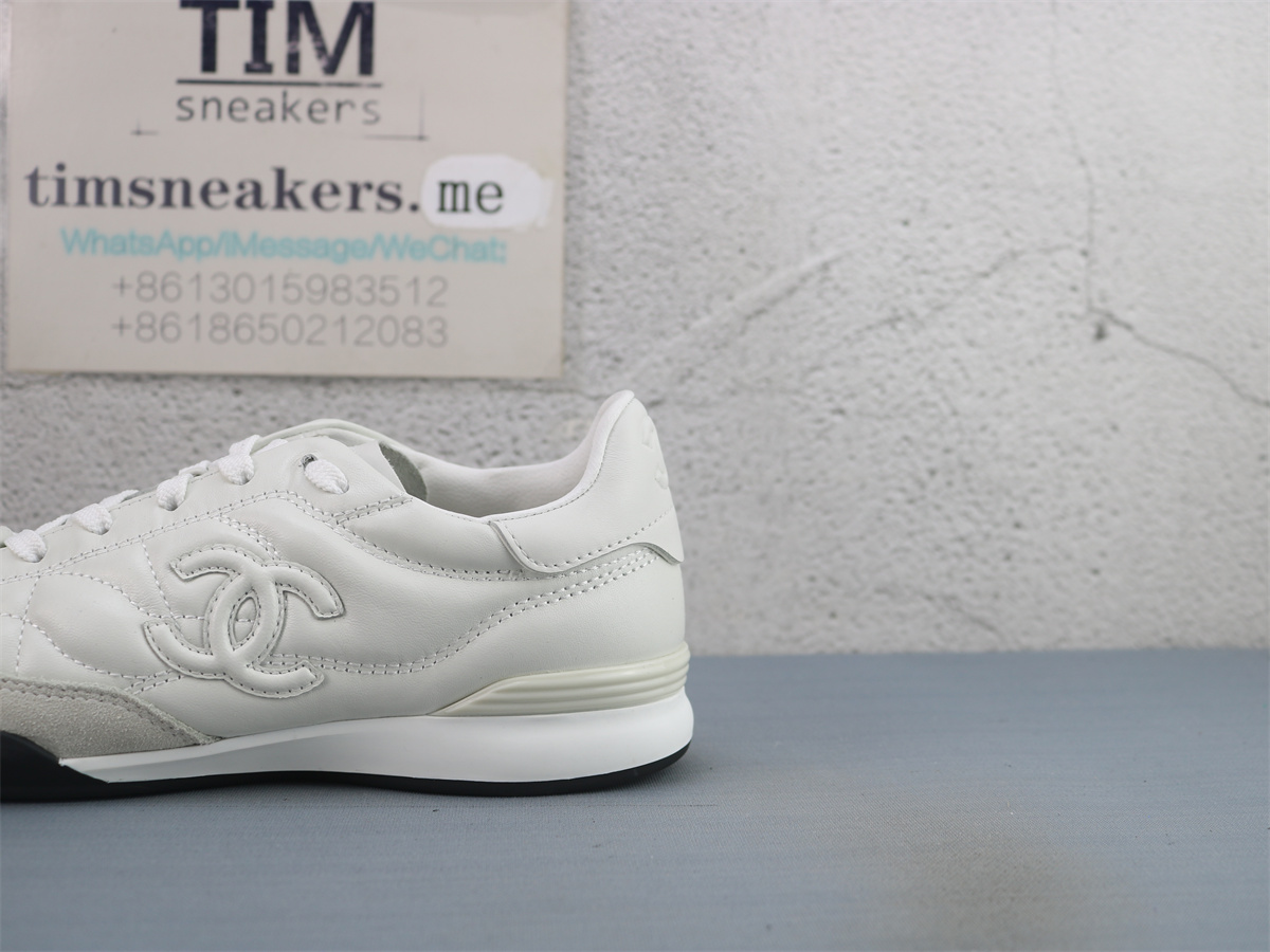 CHANEL 24a Low-Top German Army Trainers Casual Shoes White